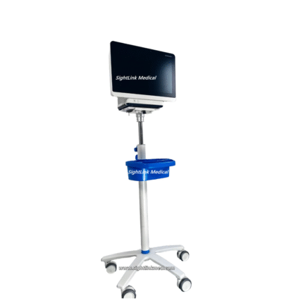 Mobile Medical Equipment Stand Height Adjustable Monitor Cart Infusion Stand Hospital Trolley ECG Cart