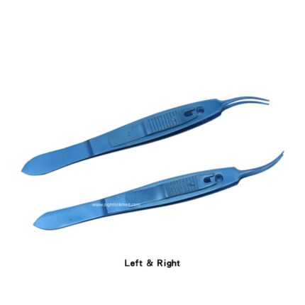 Ophthalmic Surgical Forceps Left & Right Moody Fixation Forceps 1x2 Teeth Locking Forceps 0.5mm Tip