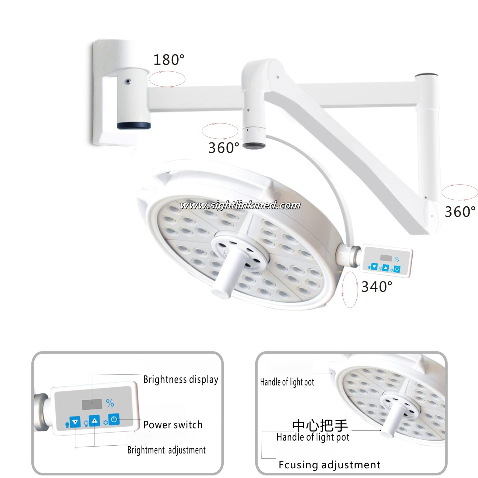 Shadowless Wall-mounted LED Medical Examination Operation Theatre Room ...