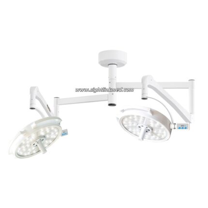 Two Head Ceiling Mounted Hospital Led Ot Light Double Dome Ceiling Surgical No Shadow Surgical Lamp