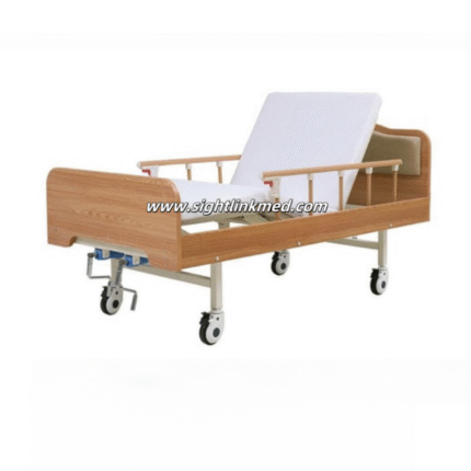 Luxury Multifunction Wooden Patient Care Adjustable Medical Manual Hospital Medical Bed for Patients