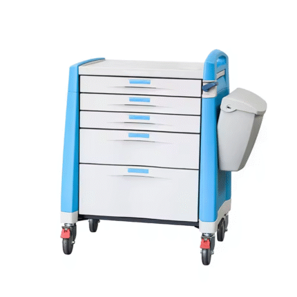 ABS Emergency Trolley Turkey Emergency Hospital Treatment Cart Medicine Cart Movable Anesthesia Trolley ABS Anesthesia Trolley