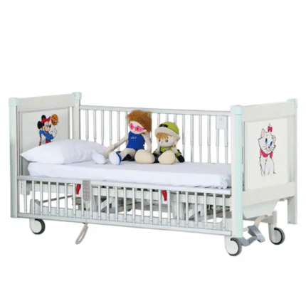 Hospital Children Nursing Bed Five Functions Medical Bed Children Pediatric Bed with Casters