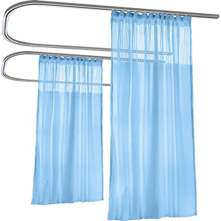U Shaped Medical Curtains Hospital Screen Partition Curtains Medical Curtain Mesh Fabric Divider Drapes Curtains