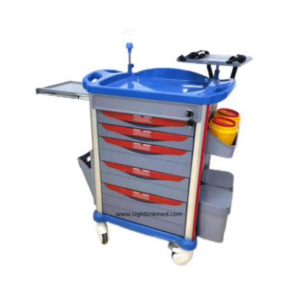 High-quality Aluminum Alloy Medical Equipment Emergency Hospital Medical Trolley Anesthesia Cart