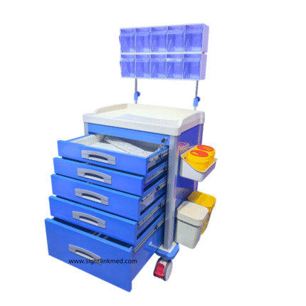 Hospital Medical Equipment ABS Emergency Hospital Medical Trolley Anesthesia Trolley