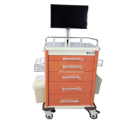 Durable Multi Function Factory Price Clinic Nursing Emergency Medical Workstation Cart Mobile Hospital Trolley
