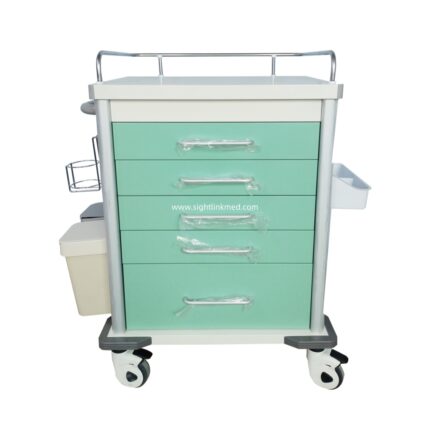 Hospital Trolley Multi Layer Nursing Medicine Delivery Emergency Treatment Medical Cart