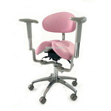 Adjustable Beauty Salon Saddle Seat Chair Swivel Saddle Chair Swivel Lift Chair with Armrest for Lashing