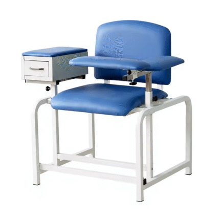 Factory Price Blood Draw Chair with Flip Armrest Manual Blood Donor Dialysis Phlebotomy Chair Transfusion Chair