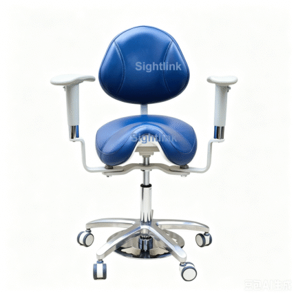 Dental Non Split Saddle Seat Chair Adjustable Armrest Dentist Chairs Customized Service in Colors and Styles