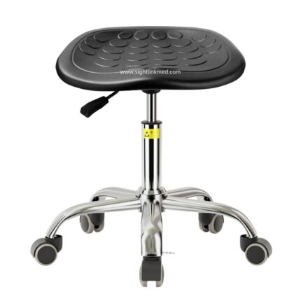 ESD PU Work Chair Height Adjustable Swivel Hospital Stool Lab Wheel Chair