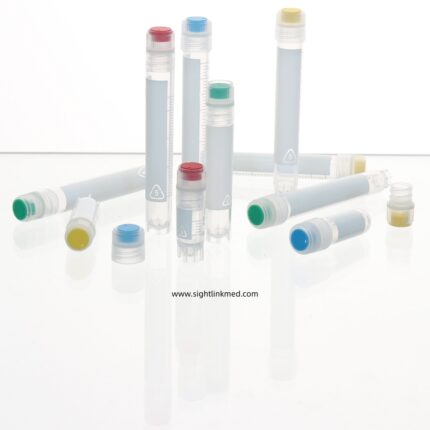 Self-Standing Clear Polypropylene Cryovials with External Thread for Liquid Nitrogen Storage Plastic Product Lab Usage