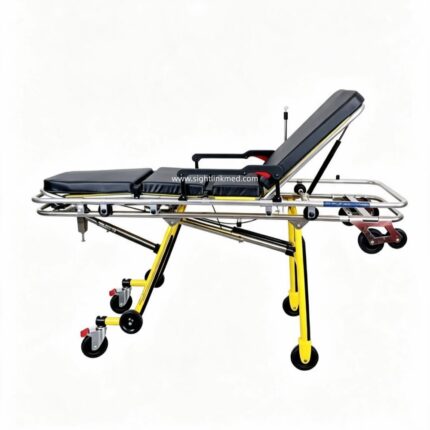 Height-Adjustable Emergency Stretcher Stainless Steel Multi-Position Ambulance Stretcher for EMS & Hospitals