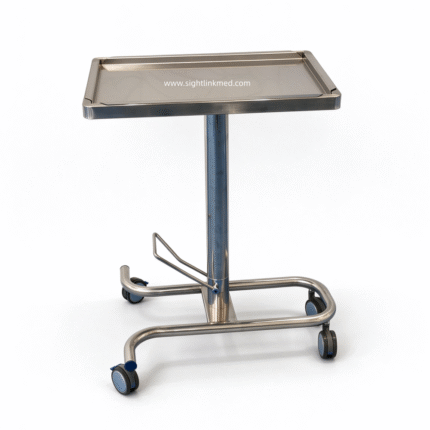 Height Adjustable Medical Surgical Instruments Stainless Steel Cart Trolley Hospital Mobile Mayo Table